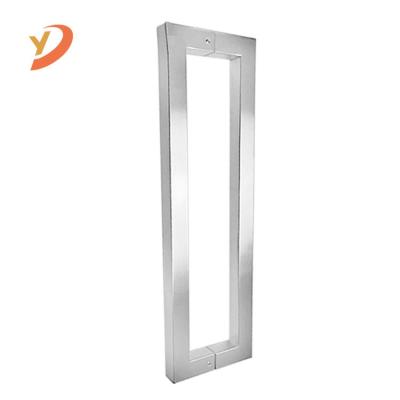 China Modern 304 Stainless Steel Glass Shower Room Door Handle Customized Square Shower Room Handle for sale