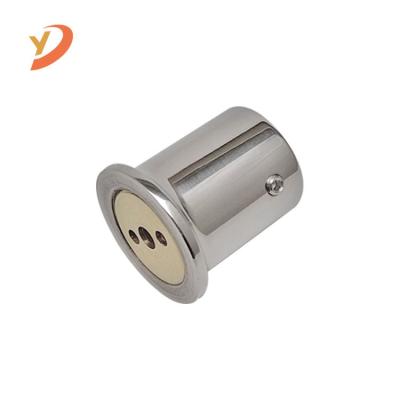 China 304 Quality Stainless Steel Bathroom Fittings Shower Door Support Modern Glass Rod 25 Round Tube Connector for sale