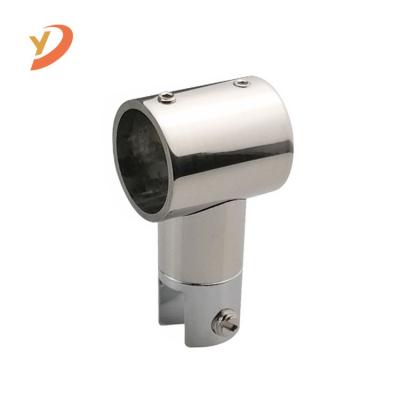 China Easy To Install And Durable Glass Shower Room Round Tube Connector 304 Stainless Steel Hanger Bathroom Support Rod Fittings for sale