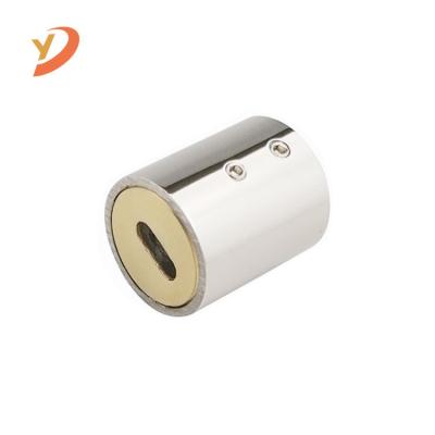 China 304 stainless steel-copper shower room round tube wall bracket accessories cover accessories modern high quality glass connectors for sale