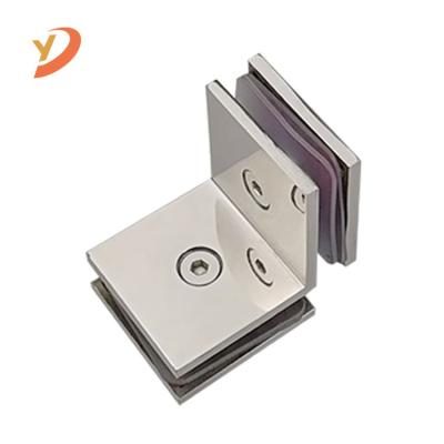 China Modern Factory Wholesale Price Best 90 Degree Staple Stainless Steel Bilateral Repair Glass Clamp for sale