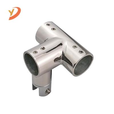 China Easy to Install and Durable 304 Stainless Steel Glass Connector Round Glass Door Bathroom Shower Hose Connectors for sale