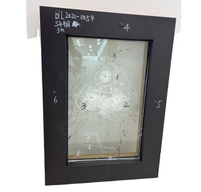 China High Performance Armor BulletProof Window With Ballistic Fixed Glass / Aluminum Clad Wood Window for sale