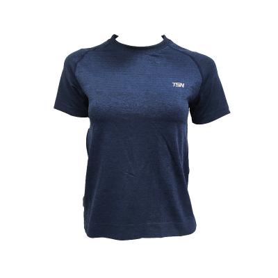 China Seamless Loose Quick-drying Wear Yoga Sports Breathable Sports Top T-shirt Running Short Sleeve Breathable Fitness for sale