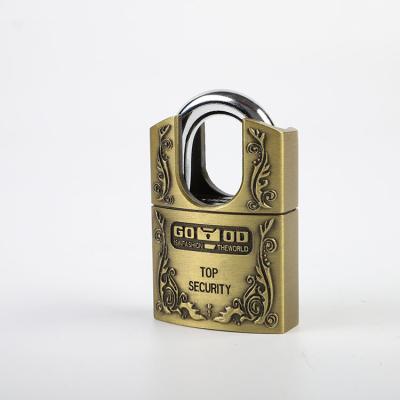 China Office factory price security key padlock zinc alloy heavy duty lock for warehouse padlock for sale