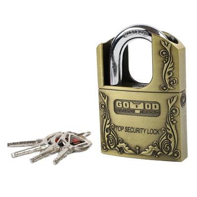 China High Security 2021 High Quality Durable Brass Padlocks With 4 Keys Door Locks For Office Or Family Mechanism Padlock for sale