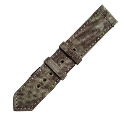 China Sliver 18 Camouflage Fabric Watch Band Canvas Military Watch Band 20 22 24mm Custom Made Military Canvas 20 22 24mm for sale