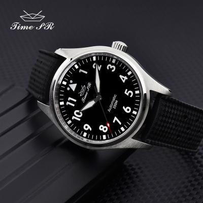 China NH38 automatic mechanical alarm movement watches OEM 40mm dive 20ATM low moq nh38 low logo mechanical watch men watch for sale