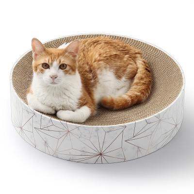 China Viable Wholesale Pet Toy Cardboard Cat Scratching Cat Scratcher With Slope for sale