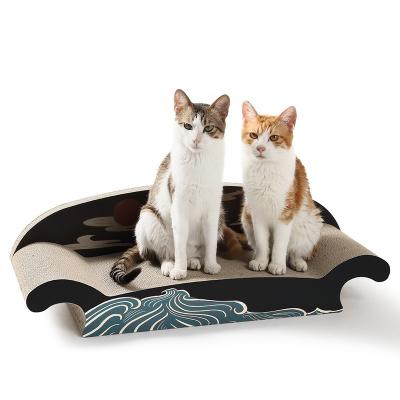 China Sustainable Chinese Traditional Sofa Cat Scratch Cardboard Bed Cat Scratch Board for sale