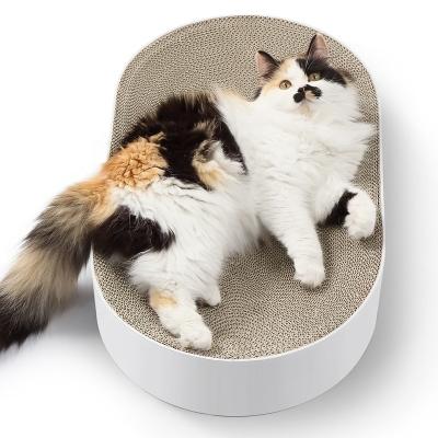 China Durable Playground Large Size Unique Design Corrugated Cat Board Scratch-Resistant Paper Scratcher for sale