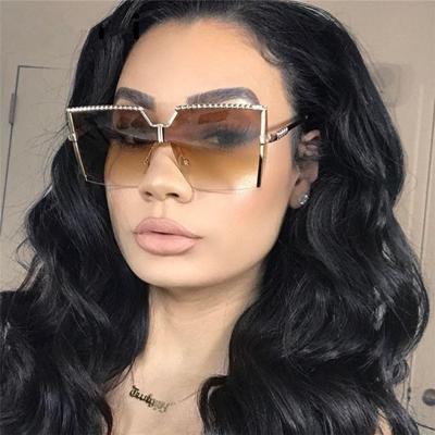 China Trendy Fashion Sunglasses Metal Frame Ocean Lens Colors Women Sunglasses 2021 for sale