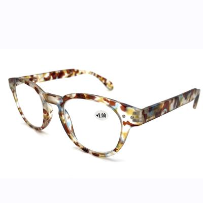 China Reading Glasses 2021 Wholesale High Quality Women Round Colored Reading Glasses Frames PC Reading Glasses for sale