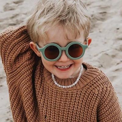 China Kids Round Multicolor Sun Glasses Round Lovely Frame Bear Shaped Baby Kids Sunglasses for sale