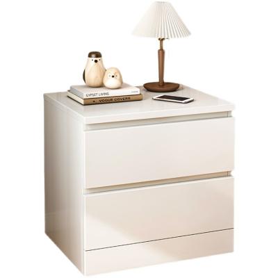 China (Size) Nightstand Bedroom Household Adjustable White Simple Modern Bedside Table for sale