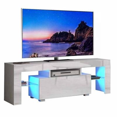 China Factory Adjustable Cheap Price Living Room TV Floor Stand LED High Quality Modern Wooden Light (Height) in Melamine Panel Luster for Home Furniture for sale