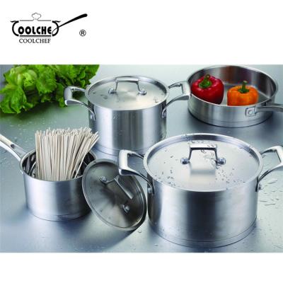 China Factory Supply Sustainable Cookers 7Pcs Stainless Steel Cookware Set for sale