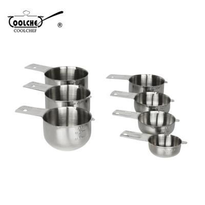 China Amazon Sustainable Hot Selling Stainless Steel Measuring Cups Set 7pcs for sale