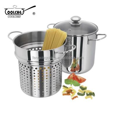 China Wholesale Fashion High Quality 4pcs Stainless Steel Pasta Pot Viable for sale