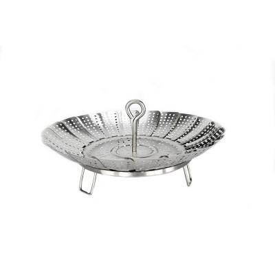 China Sustainable Vegetable Folding Steamer Basket Stainless Steel Vegetable Steamer for sale