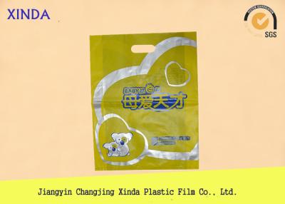 China Low-Density die cut plastic garment/clothes handle bags 190mmx240mm colour choice for sale