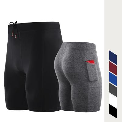 China ODM Breathable Quick-Drying OEM Men Training Elastic Basketball Bottoming Tight Shorts Gym Clothing Legging Sports Tights With Pocket for sale