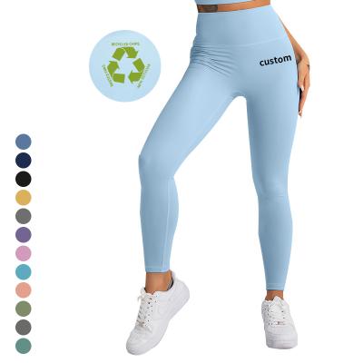 China Eco-Friendly Crop Yoga Women Fitness Gym Yoga Pants Lift Gaiters High Rise Tight Breathable Custom Made Breathable Butt for sale