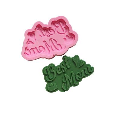 China Best Mom Mother's Day Series Fondant Silicone Baking Mold Viable Chocolate Mold for sale