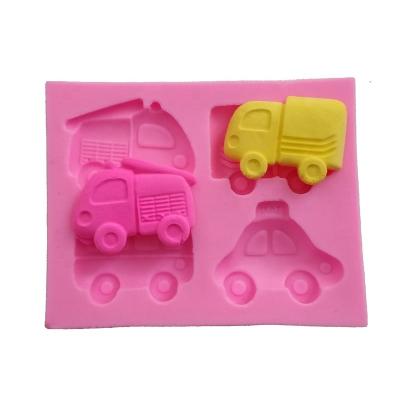 China Sustainably Hot Sale Delicate Cars Shape To Tough Decorating Tools Baking Mold Fondant Silicone Mold for sale