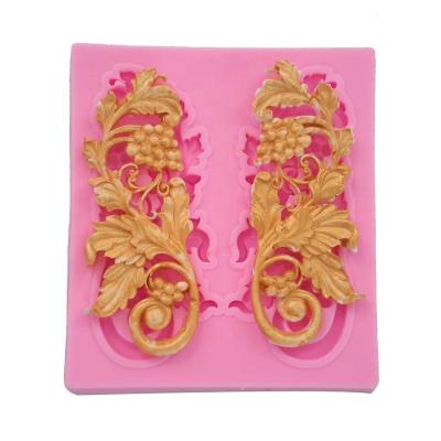 China Viable Vine Decorative Pattern Cake Fondant Liquid Silicone Mold / Cake Decorating Tool for sale