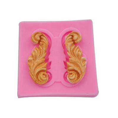 China New Style Viable Beautiful 3D A Set of Feather Shape Cake Decorating ToolsBaking Mold Fondant Silicone Mold for sale