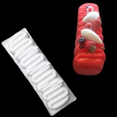 China Caterpillar Viable Shape Sensitive White Cake New Product Mold Silicone Cake Mold Mousse Baking Molds for sale