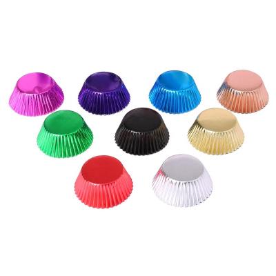 China 1000pcs/set Aluminum Foil Baking Paper Cups Disposable Cake Cupcake /Muffin Leakproof Paper Cups for sale