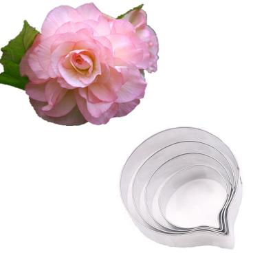 China New Product 403 Stainless Steel Sustainable Cake Food Grade Begonia Tuberous Fondant Cutters Baking Mold for sale