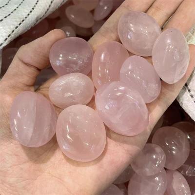 China Wholesale High Quality Healing Europe Rose Quartz Tumbled Stone For Decoration for sale