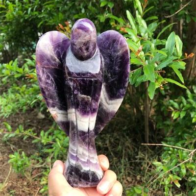 China Europe Natural Dreamy Amethyst Angel Carving Quartz For Home Decoration for sale