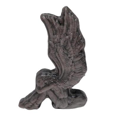 China Wholesale Europe Natural Stone Obsidian Hand-Carved Crystal DIY Angel Statue Silver Decoration for sale