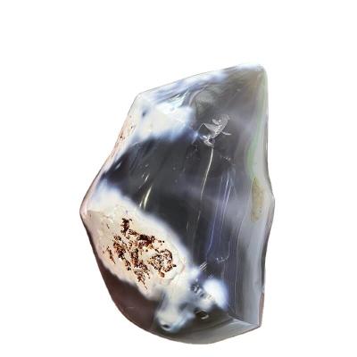 China Wholesale Europe Hand Carved Natural Orca Agate Crystal Quartz Flame For Home Decoration for sale