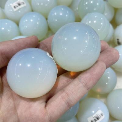 China White Opalite Crystal Quartz High Quality Spiritual Sphere from Europe Natural Gemstone for Home Decor for sale