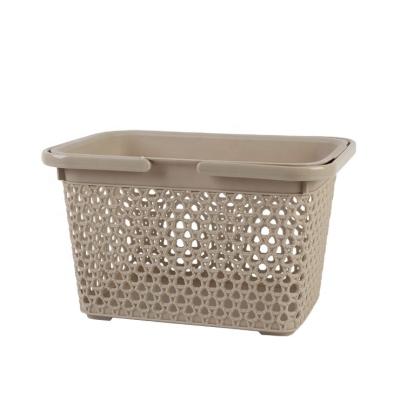 China Wholesale Multifunction Plastic Viable Hand Baskets Color Package Manufacturer Popular Customized Storage Basket With Handle for sale