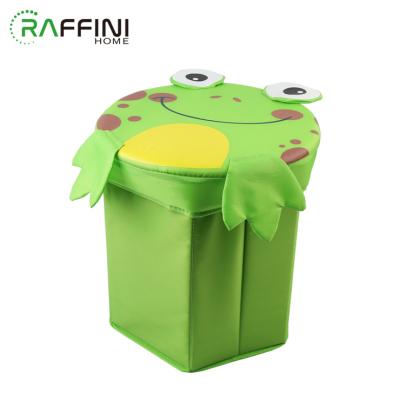 China Newest Durable Frog Shape 211D+Non-woven Folding Chair Storage Box for sale