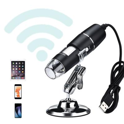 China Portable Wifi Wireless Industrial Electron Microscope Camera 1000x 1600x HD Digital Microscope Mobile Phone 640 x 480 for sale