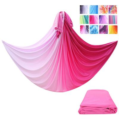 China Best Anti Gravity Color Gradient Color Flying Yoga Hammock Aerial Swing Low Bed Durable Stretch for sale