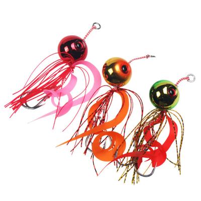 China Ourdoor Fishing Groundbaits 200g Lead Hooks Deep Sea Squid Bass Building Slow Head Hook Jig Octopus Baits Kabura Slider Cord Metal Jig Lure for sale