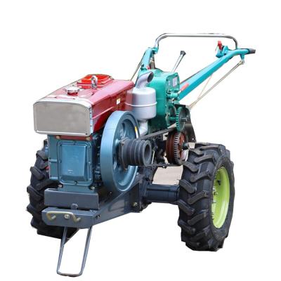 China High Efficiency Walking Tractor 12hp 15hp 18hp 20hp 2 Wheel Drive Diesel Mini Farm Tractor Plow Agriculture Hand Tractor for sale