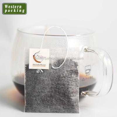 China Biodegradable Hotels Cornstarch Coffee Drip Pla Filter Bag With Customized Label Label for sale