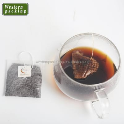 China Hotels Biodegradable PLA Corn Fiber Drip Coffee Filter Bag With Label for sale