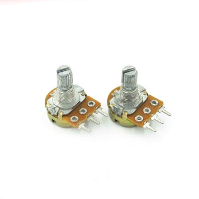 China Potentiometer 10K B10K 3 Pin Taper Rotary Potentiometer Resistor WH148 Potentiometer For Electronic kit 1088 for sale