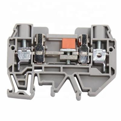 China 6mm2 DIN Rail Terminal Block Spade Terminal Block 1 - A.W.G. 5 for sale