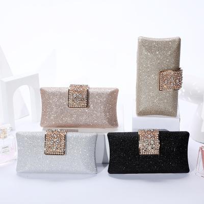 China Custom Wholesale Elegant Dress Women's Wallet Rhinestone Clutch Polyester Cheongsam Banquet Bag High Society Party Handbag Dinner Bag for sale